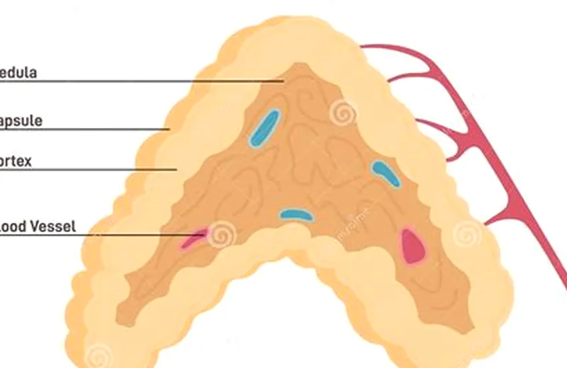 Anatomical editorial illustration of female pelvic anatomy